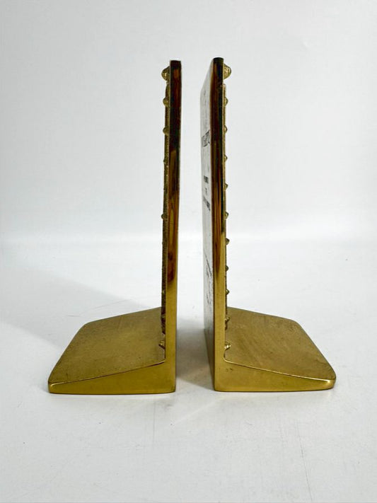 VIRGINIA METALCRAFTERS Brass The Doors to the Library of Congress Bookends