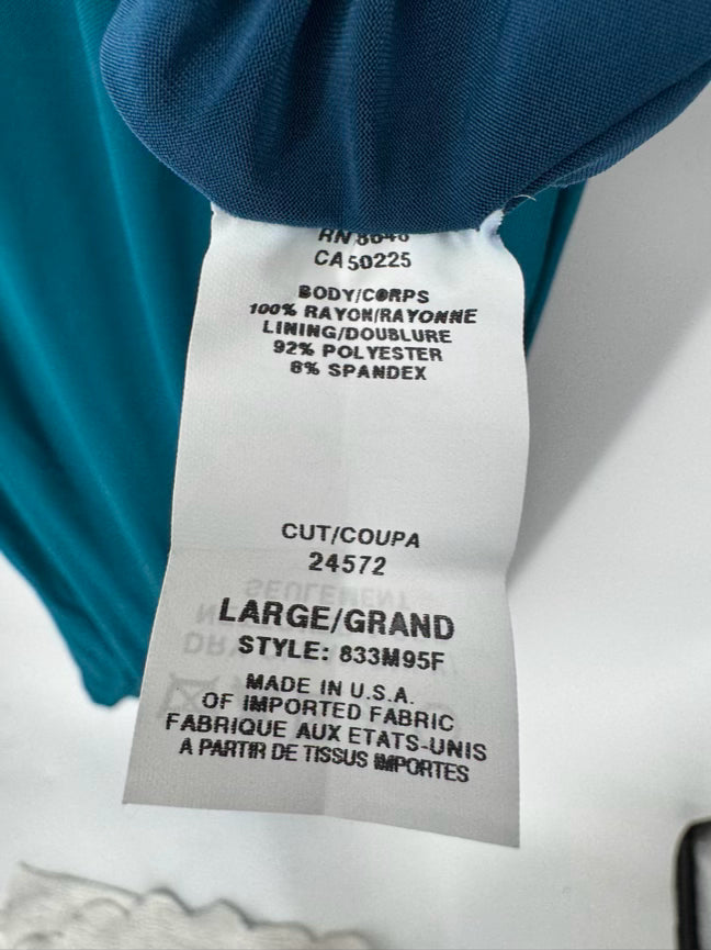 ABS Size L Teal Gown NWT