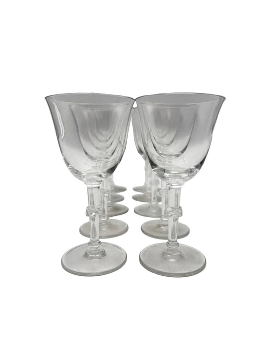 LALIQUE Beaugency Set Of 10 Crystal Claret Wine Glass