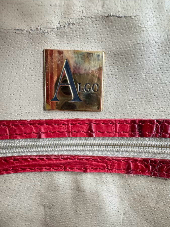 ALGO Red Leather Embossed Purse