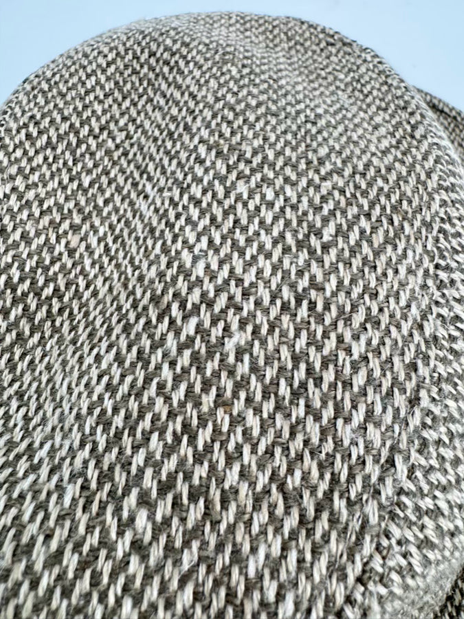 RALPH LAUREN PURPLE LABEL Tan & Brown Linen & Silk Unisex Dress Hat NWT