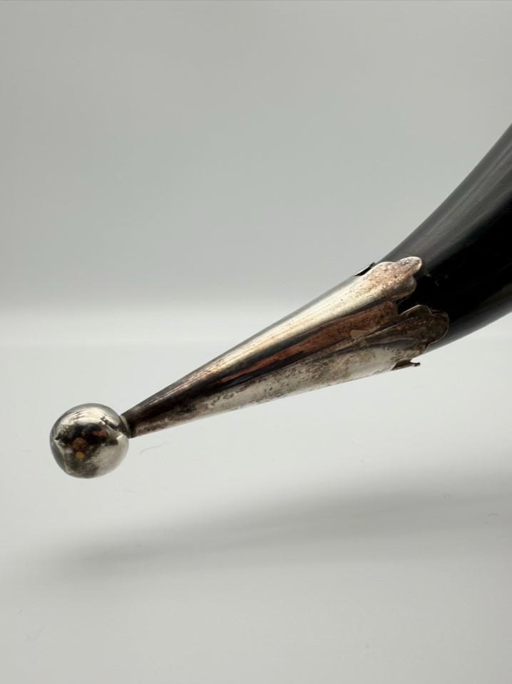Silver Plate Pair Of Horn Cornucopia Vases