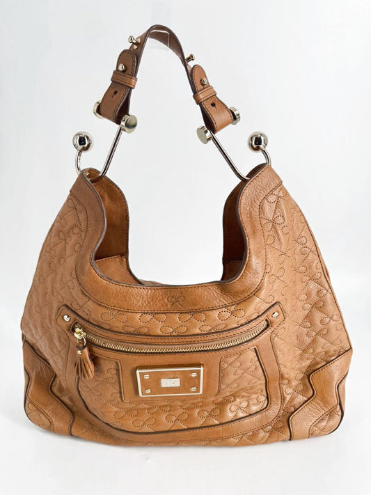 ANYA HINDMARCH Cognac Leather Bow Detail Purse