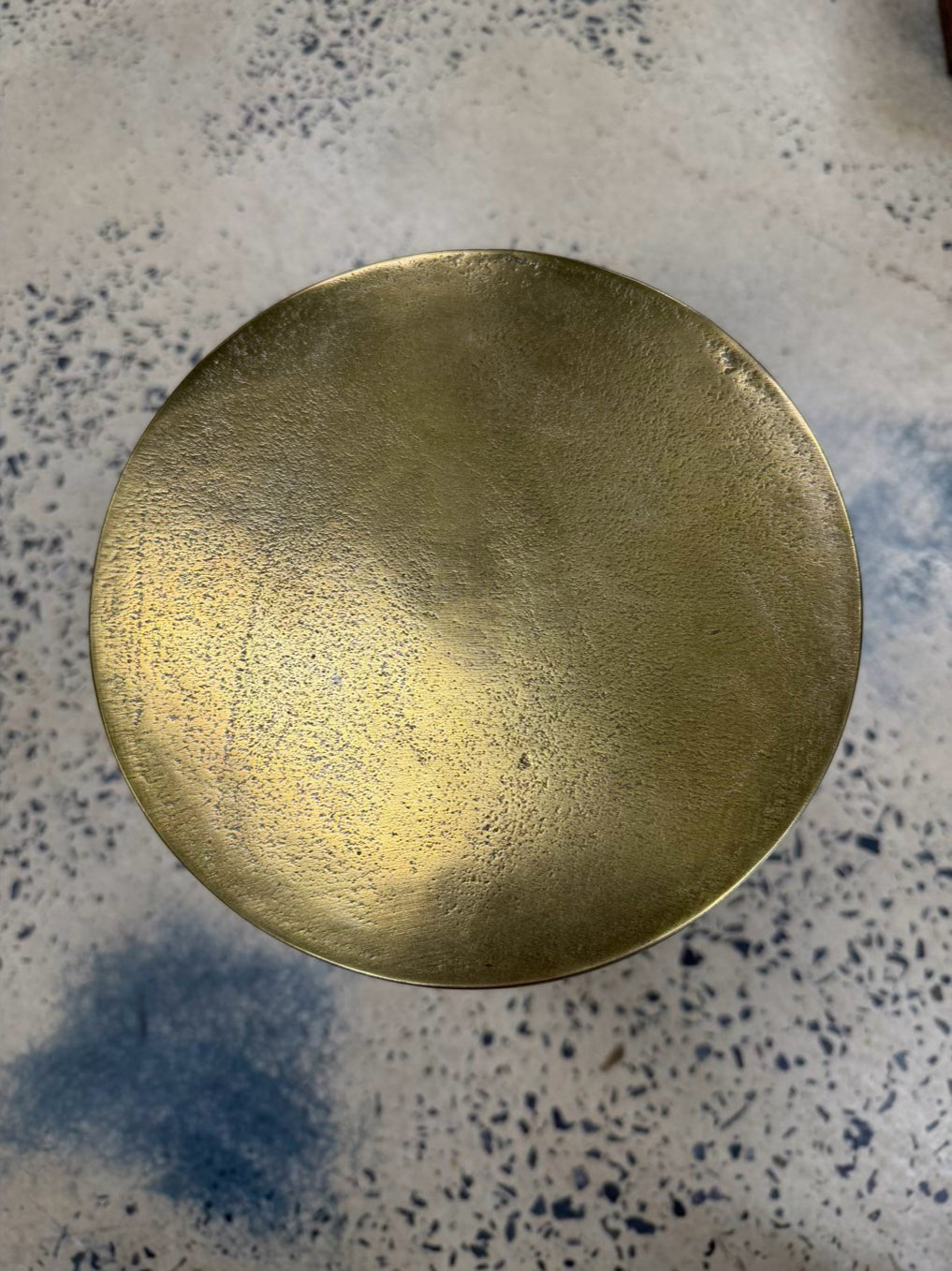 POTTERY BARN Brushed Gold Metal Occasional Table