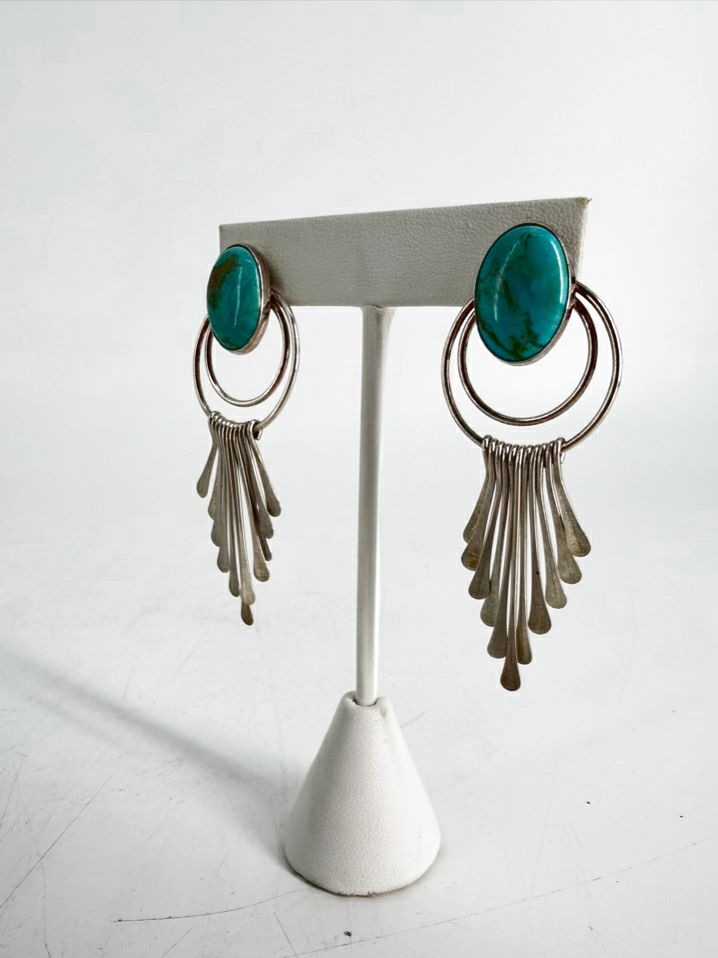 STERLING SILVER Turquoise Dangle Earrings