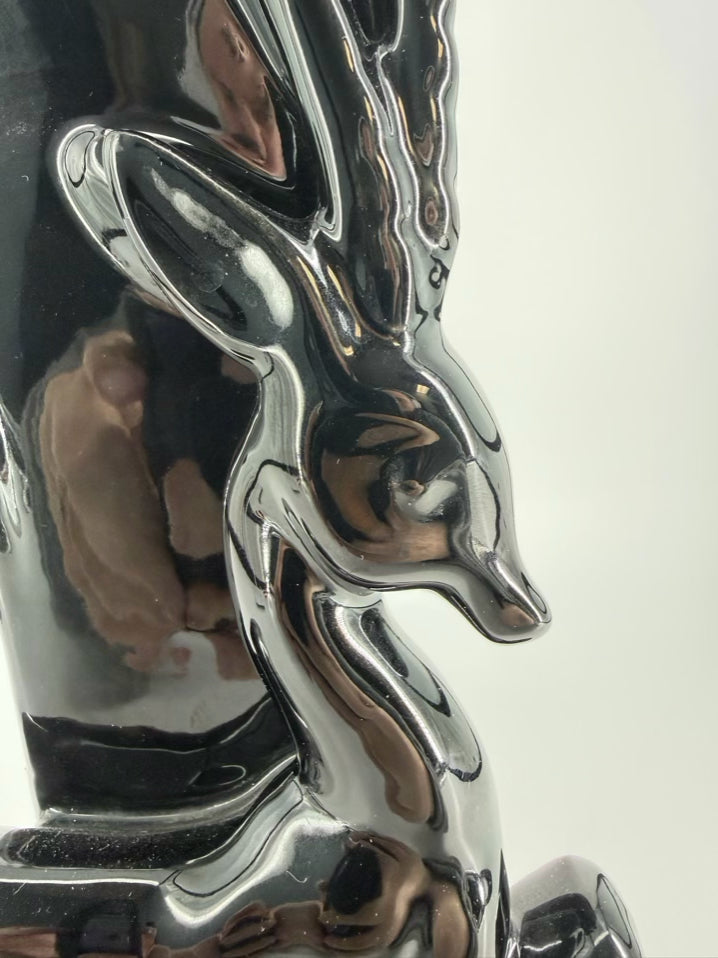 HAEGAR Black Gazelle Vase