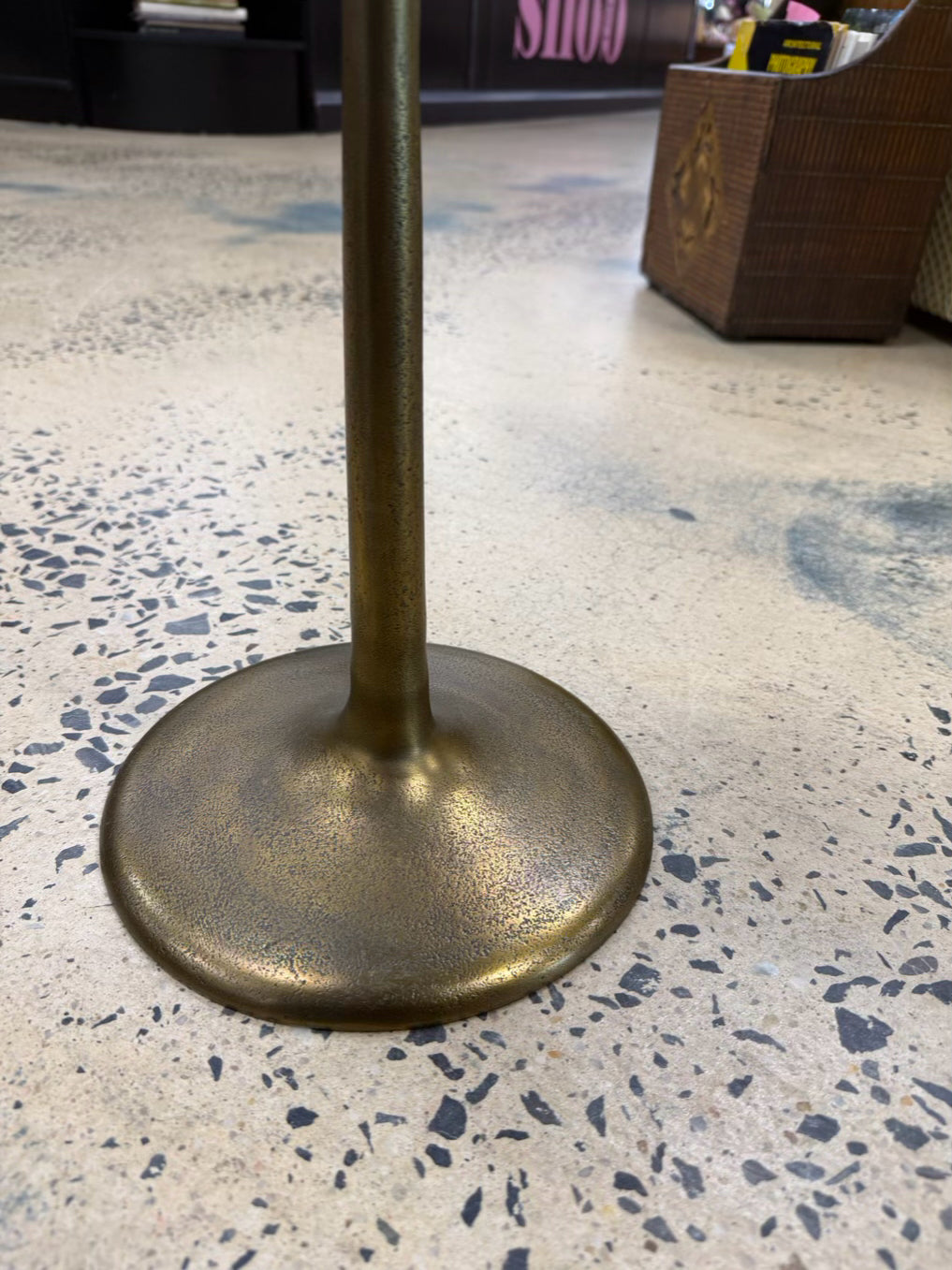 POTTERY BARN Brushed Gold Metal Occasional Table