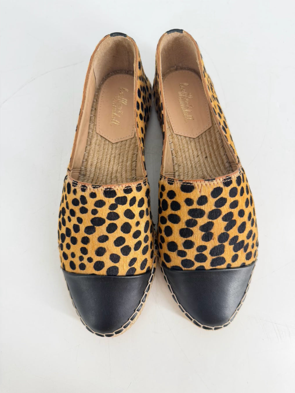 LOEFFLER RANDALL Size 8 Brown & Black Animal Print Espadrilles