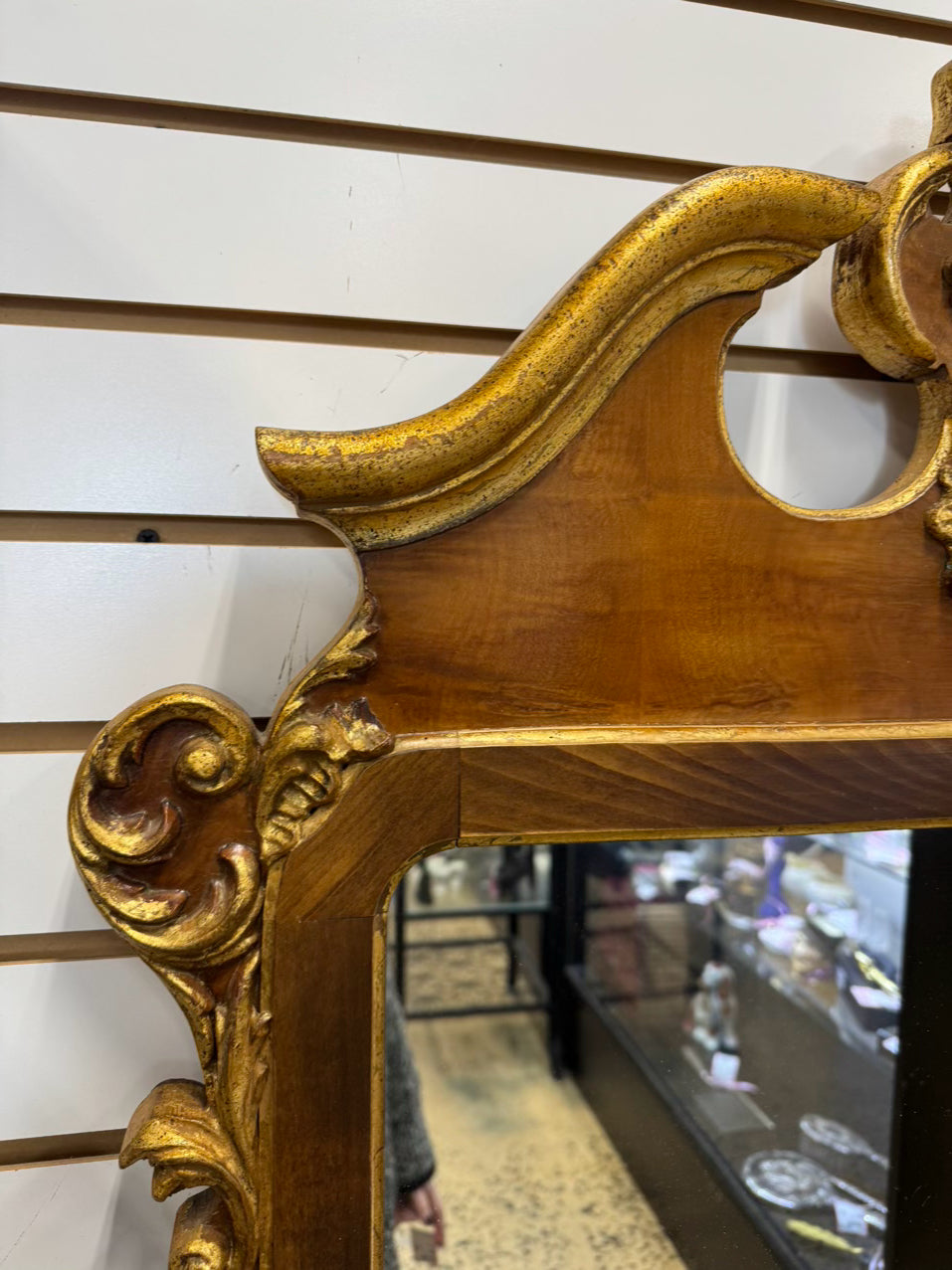 Wood w/ Gilt Accents Mirror