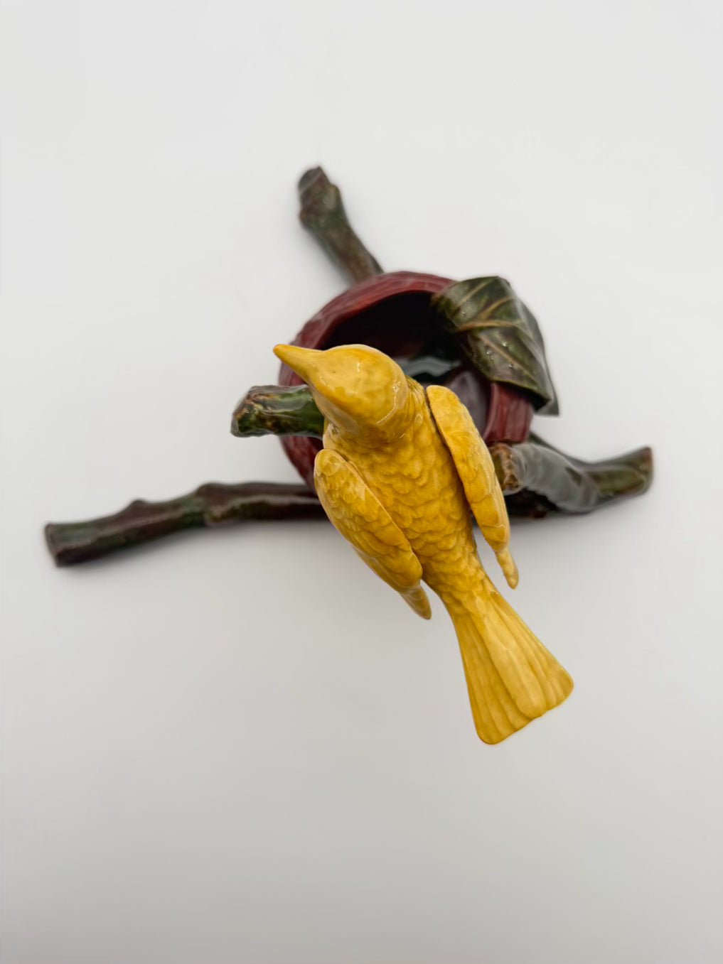 CHANGESTROM Brown, Green & Yellow Ceramic Bird Object