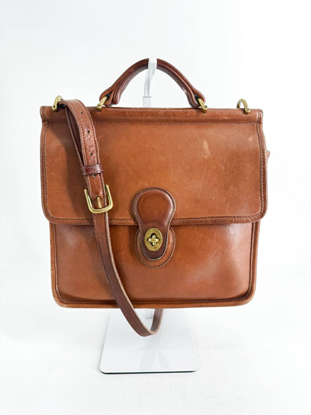 COACH Willis Cognac Leather Crossbody Bag