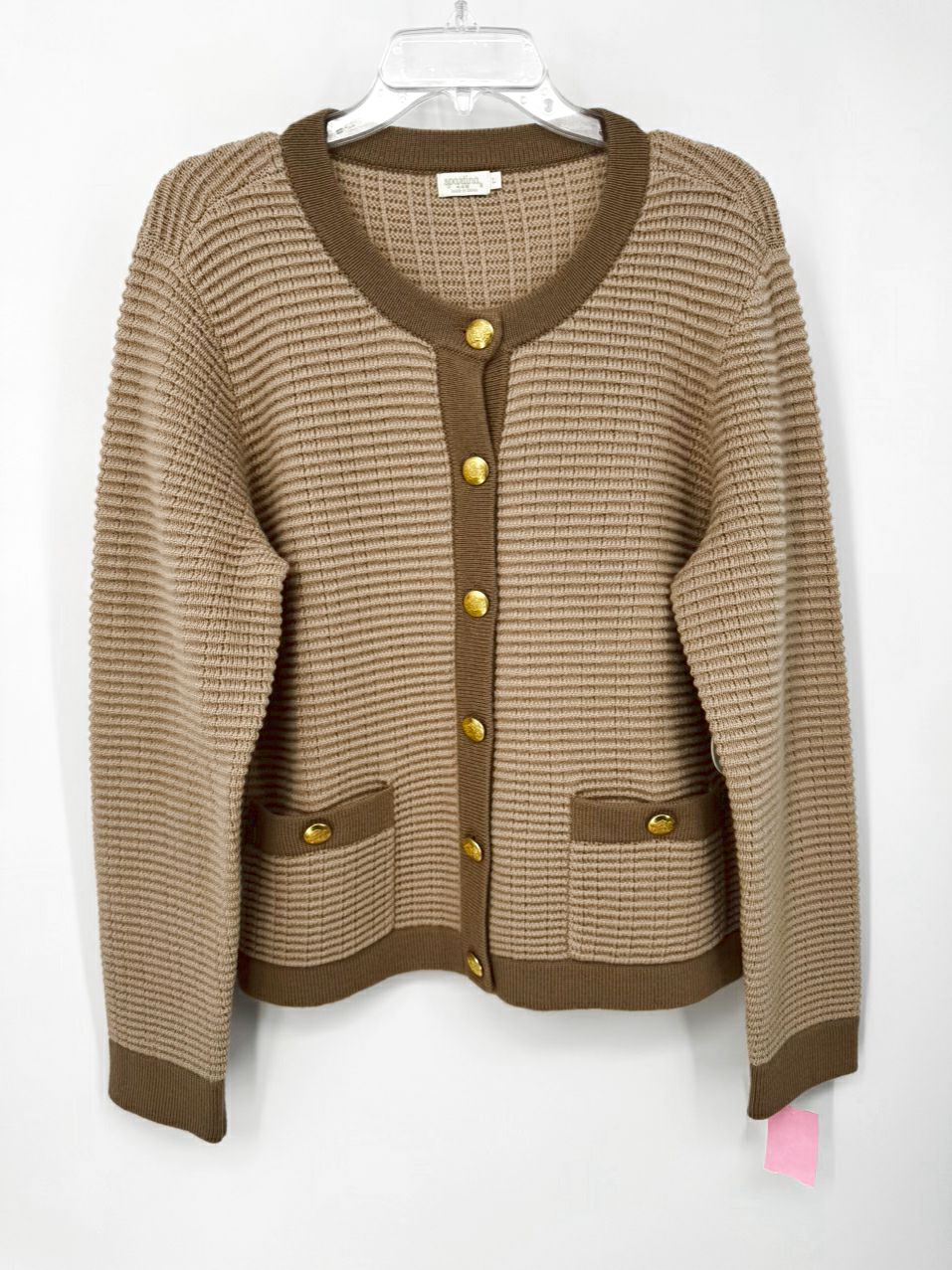 SPARTINA 449 Size L Latte Amelia Sweater Jacket NWT