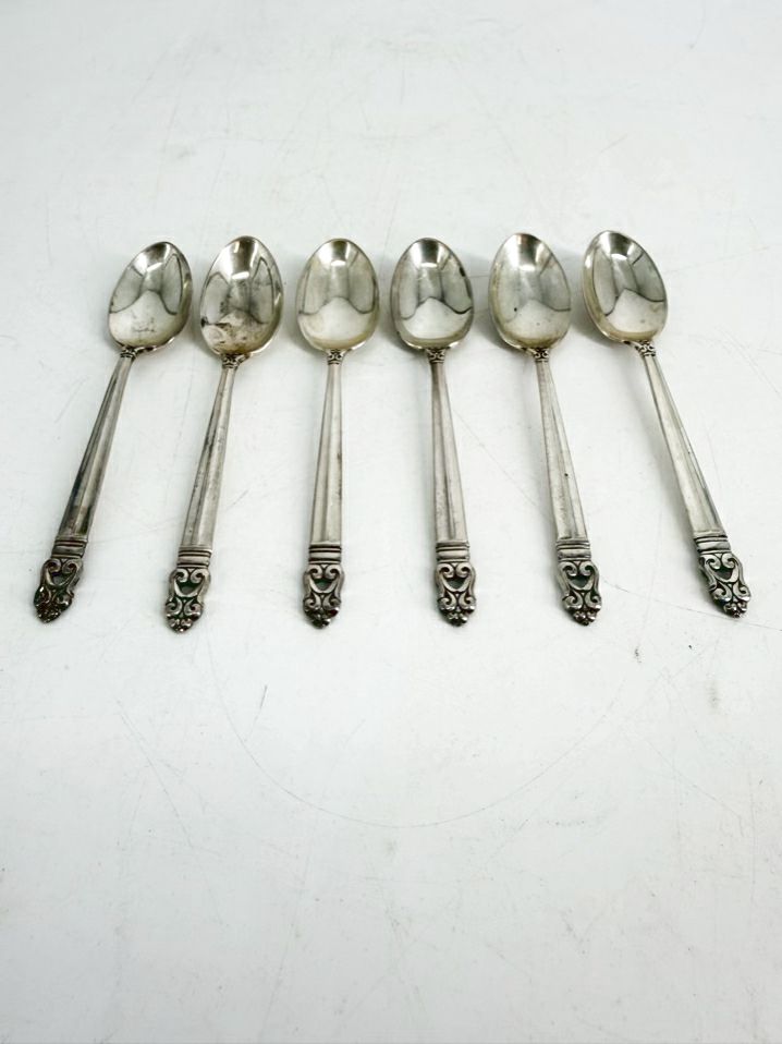 ROYAL DANISH STERLING SILVER  Set Of 6 Spoons