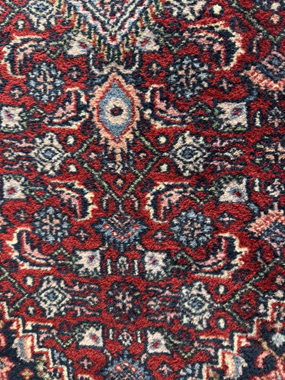 Red, Blue & Cream Oriental Area Rug