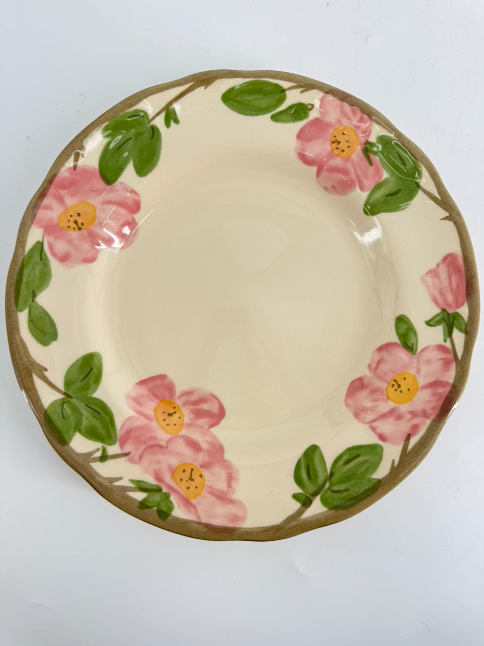 FRANCISCAN Pink & Green Desert Rose Dinnerware Set for 6