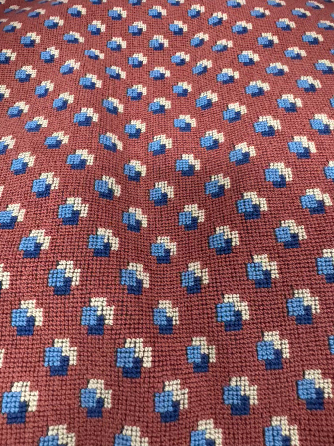 Red & Blue Queen Ann Pair of Chairs