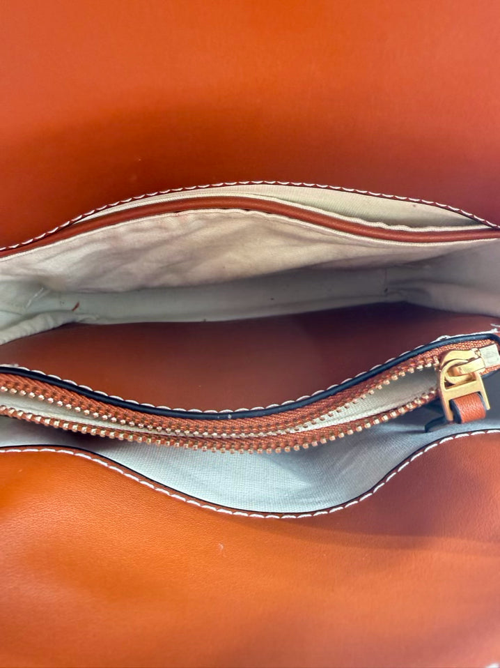 TORY BURCH Miller Chestnut Leather Crossbody Bag