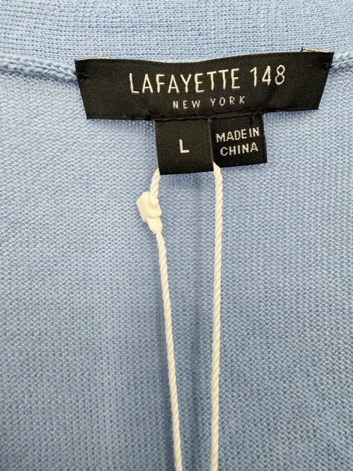 LAFAYETTE 148 Size Wmn's L Sky Blue Cashmere Button up Cardigan