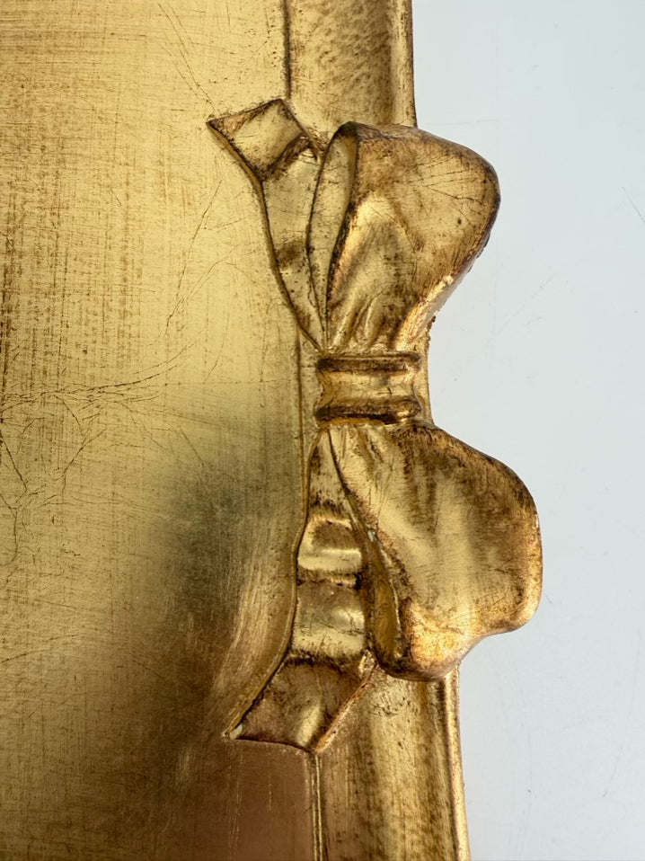 ITALY Gold Wood Florentine Bow Tray