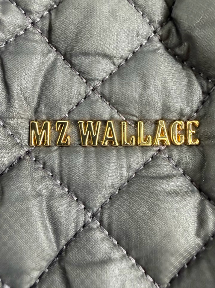 MZ WALLACE Gray Nylon Quilted Tote Bag