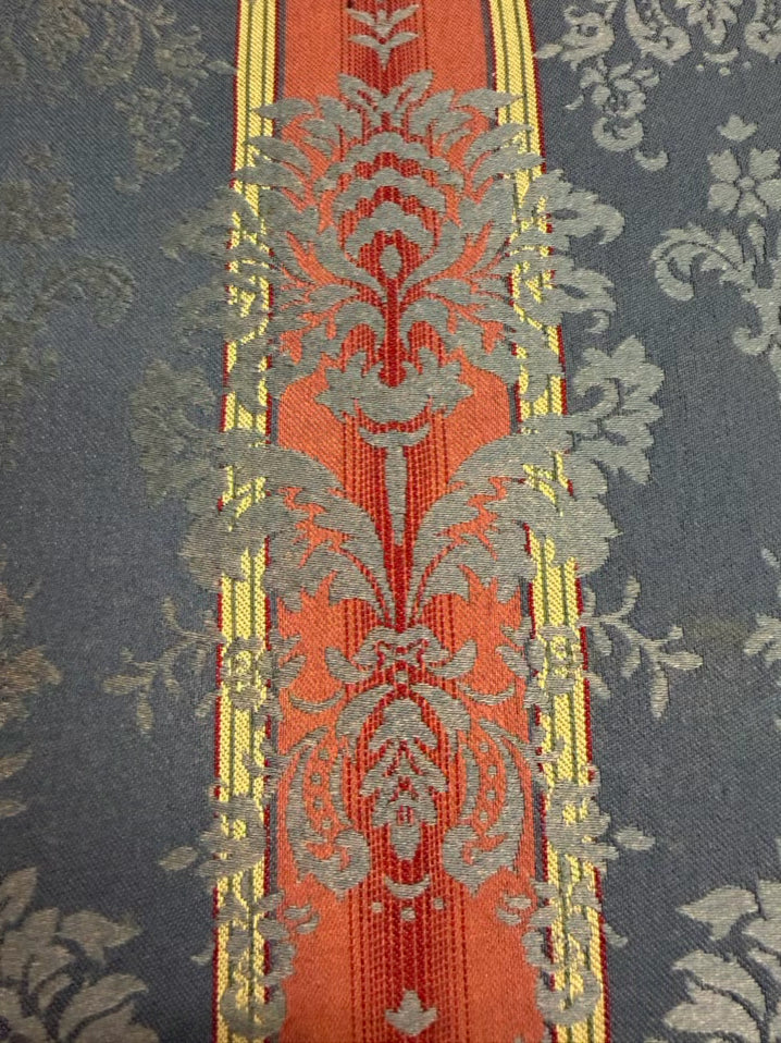 Pink & Blue Queen Ann Striped Chair
