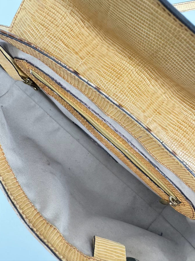 BRAHMIN Almond Embossed Leather Purse