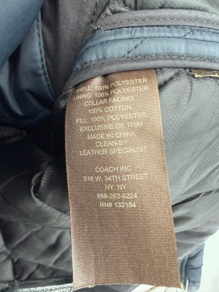 COACH Men's Size XL Navy Quilted Jacket