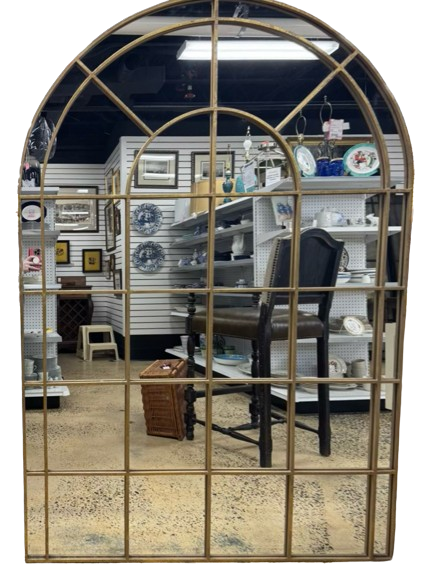 Gold Metal Arched Mirror