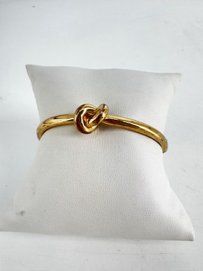 KATES SPADE Gold Tone Knot Bangle Bracelet