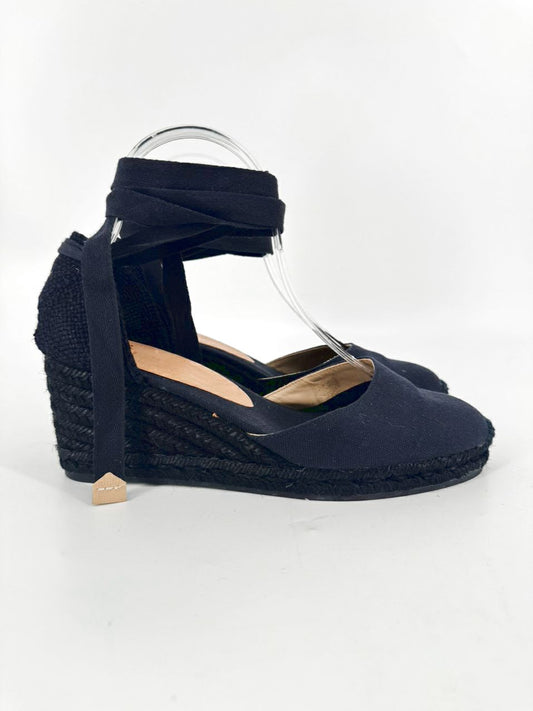 CASTANER Size 39 Navy Canvas Espadrilles