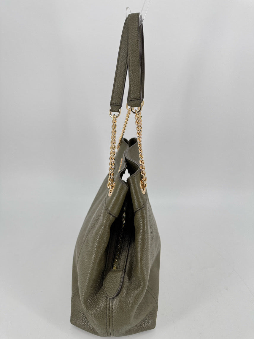 MICHAEL KORS Green Leather Purse