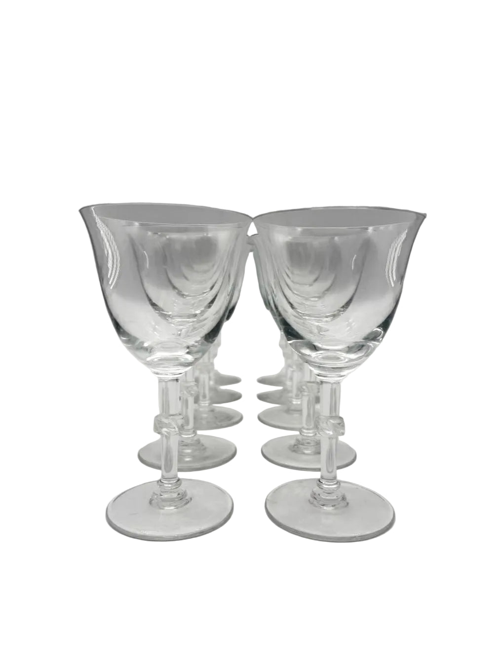 LALIQUE Beaugency Set Of 10 Crystal Claret Wine Glass