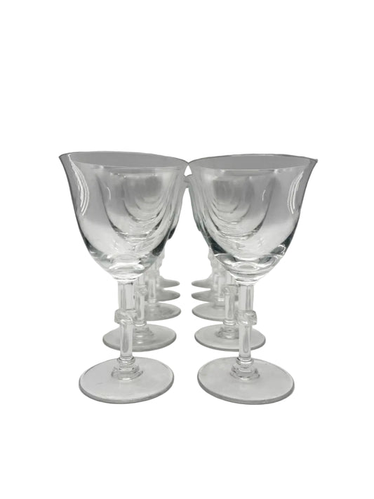 LALIQUE Beaugency Set Of 10 Crystal Claret Wine Glass