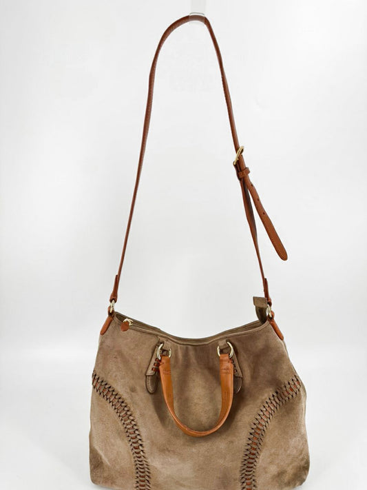 LAUREN RALPH LAUREN Buff Suede Purse