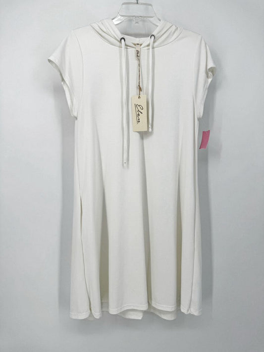 ELAN Size L Ivory Hooded Dress NWT