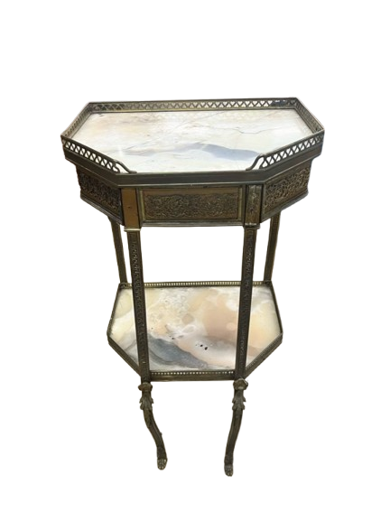 Marble & Brass French Occasional Table