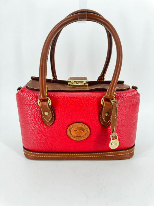 DOONEY & BOURKE Red & Brown Square Shape Tote Bag