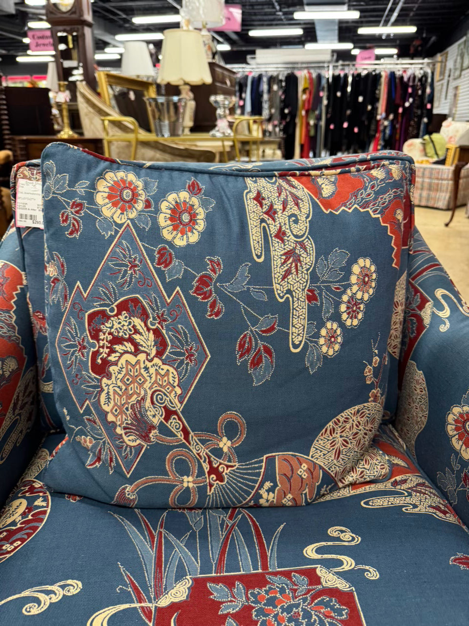 Blue & Red Club Chair