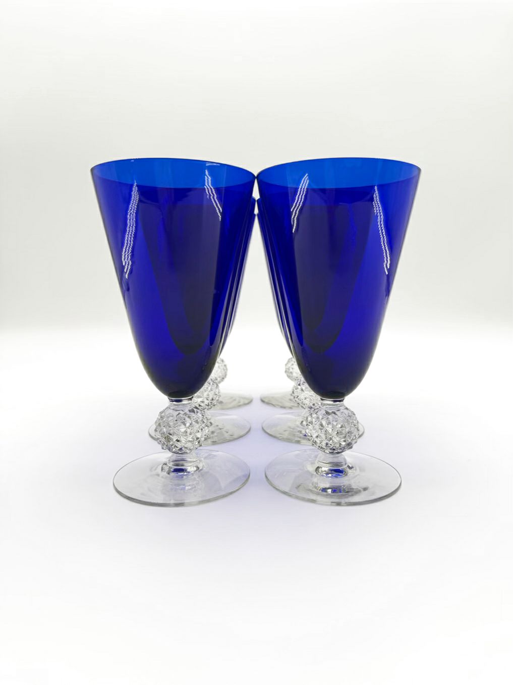 Cobalt Glass Golf Ball 6 Morgantown Glassware