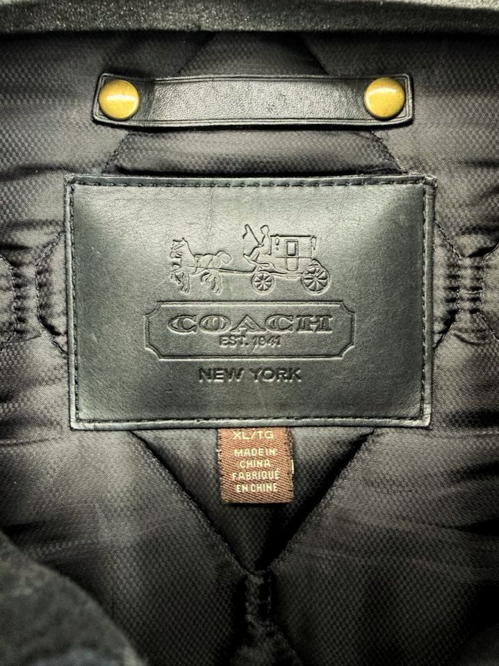 COACH Men's Size XL Navy Quilted Jacket