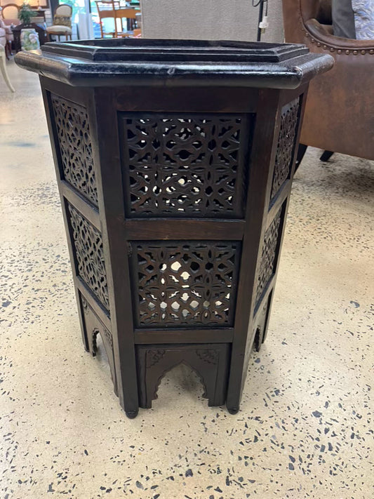Wood Moroccan Style Occasional Table