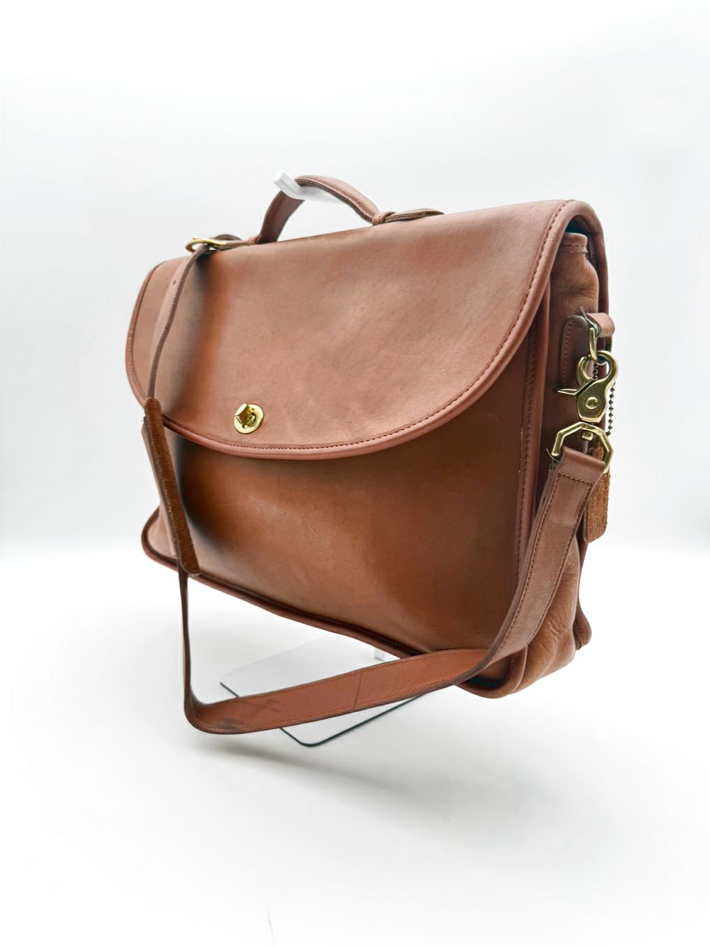 COACH Leather Cognac Briefcase