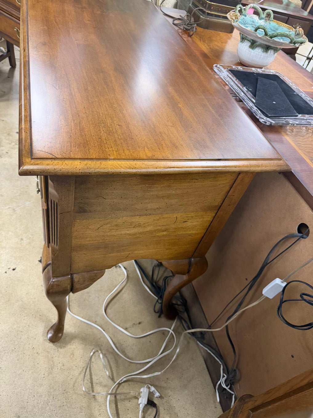 Wood Queen Ann Low Boy w/ Drawers