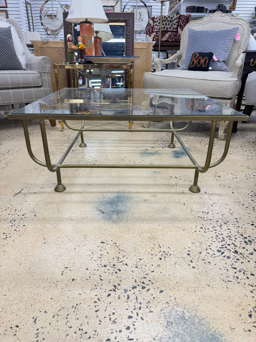 Brass & Glass Coffee Table