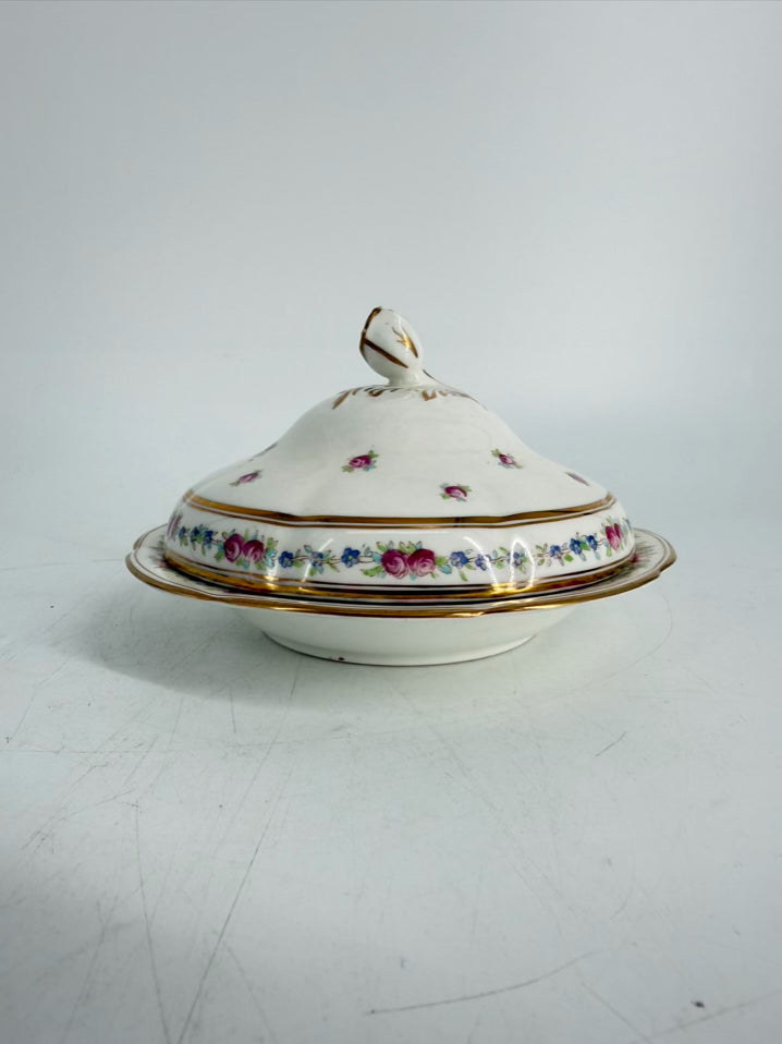 CAULDON White, Pink, Blue & Green China Breakfast Tray Dishware