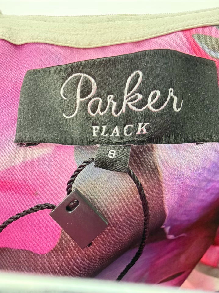 PARKER BLACK Size 8 Fuchsia Print Floral Strapless Gown NWT