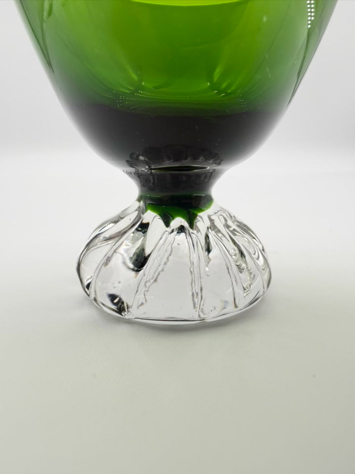 Green Blown Glass Abstract ASEDA Swedish Glassware