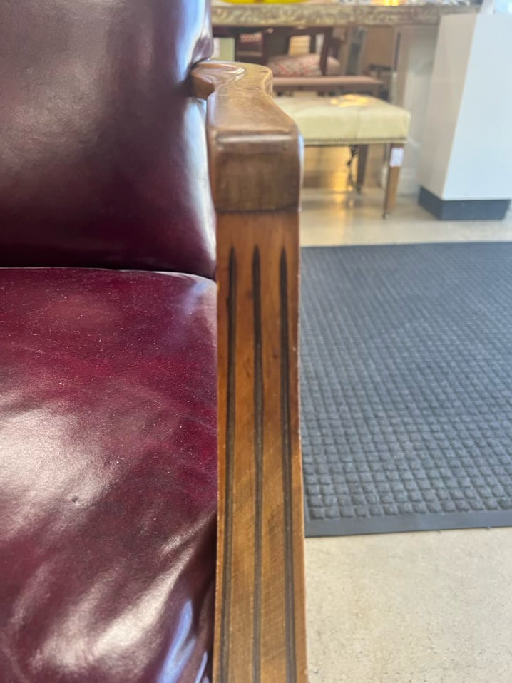 Red Leather Chippendale Chair