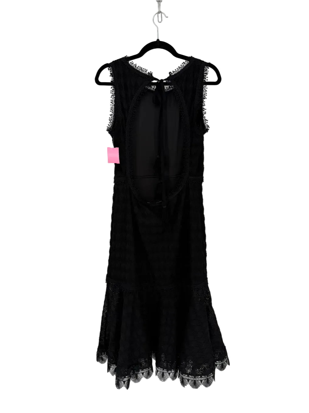 WAIMARI Size M Black Mesh Fringe Sleeveless Maxi-Dress NWT