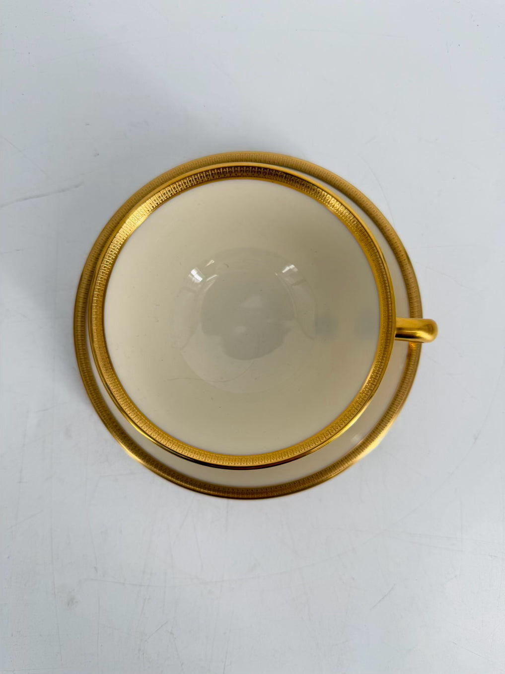 LENOX Cream Tuxedo 6 Piece Dinnerware Setting For 8 w/ Serving Pieces